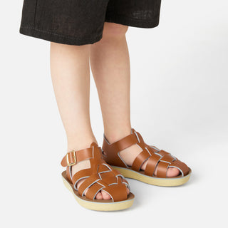 Shark Fisherman Tan Kids Sandal - Kids Brown Sandals - Salt-Water Sandals Asia