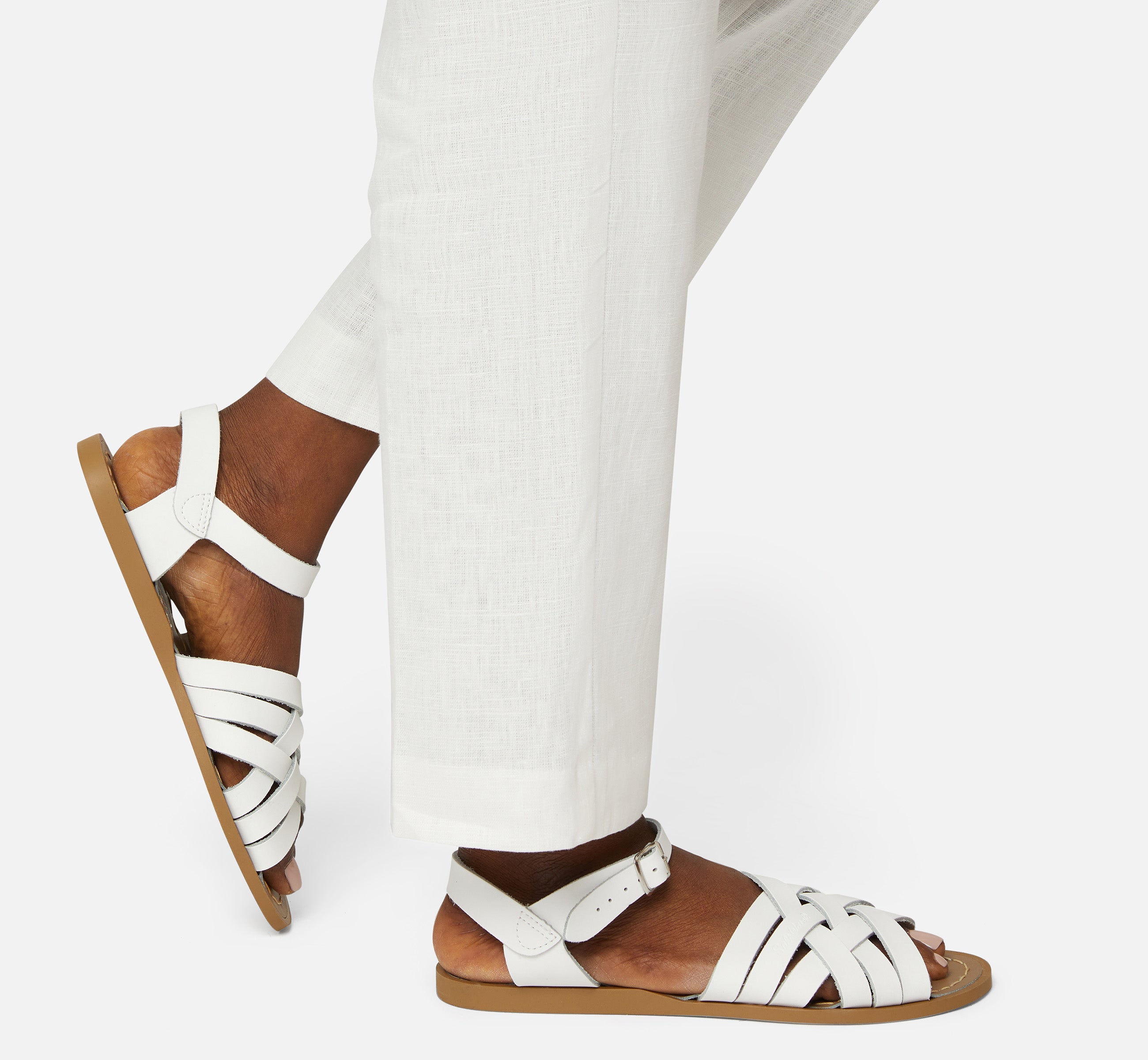 Retro White Womens Sandal