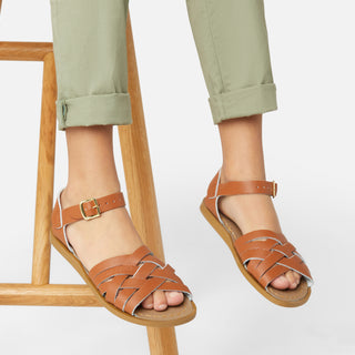 Retro Tan Kids Sandal