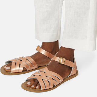 Retro Rose Gold Womens Sandal - Women's Slider Sandals - Salt-Water Sandals Asia