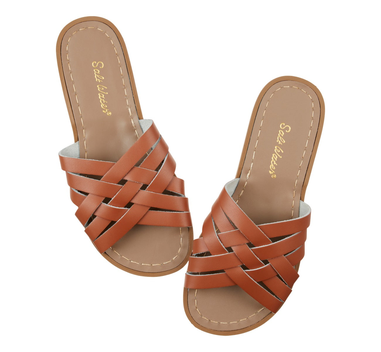 Retro Slide Tan Womens Sandal