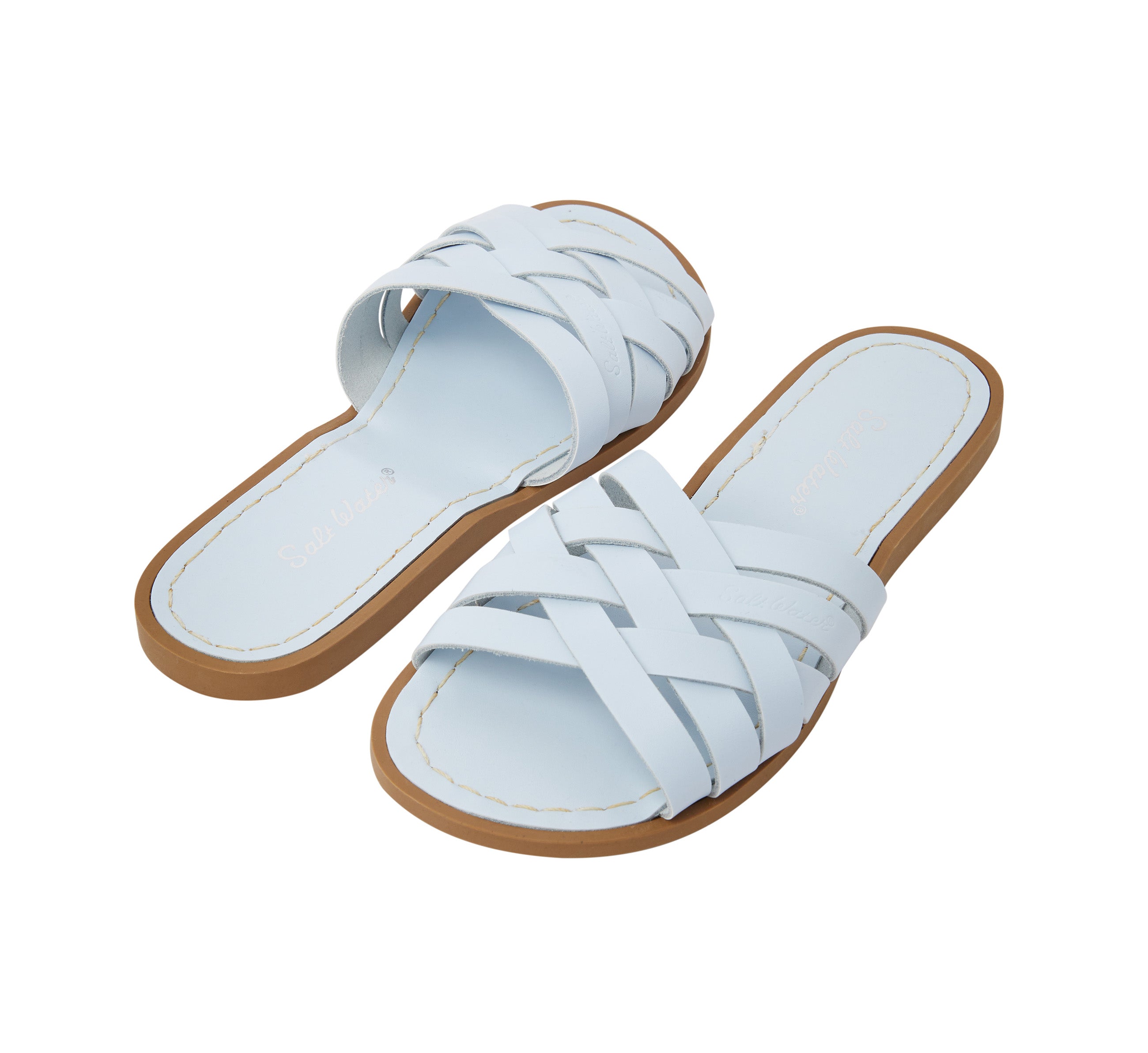 Retro Slide Light Blue Womens Sandal