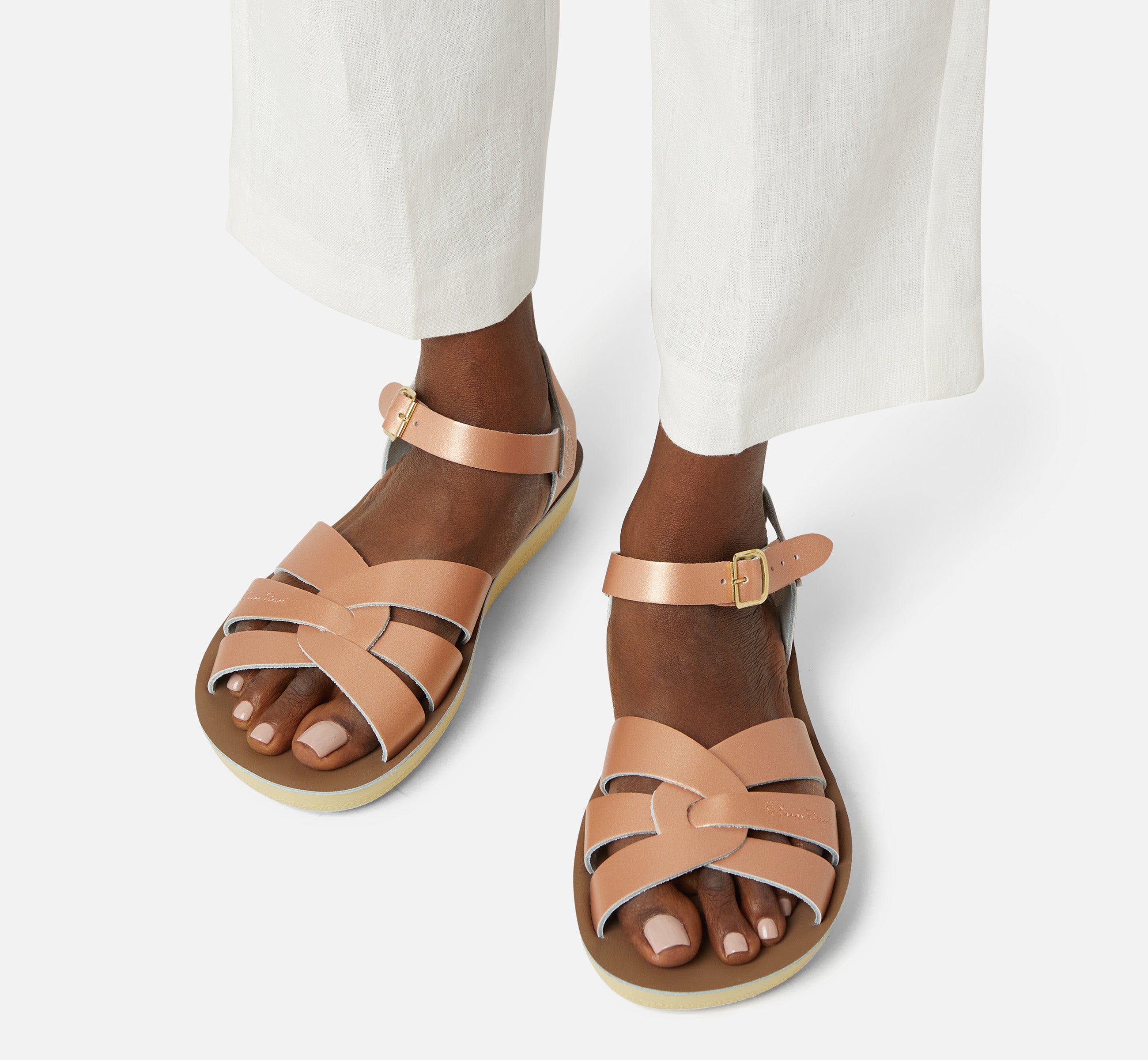 Swimmer Rose Gold Womens Sandal