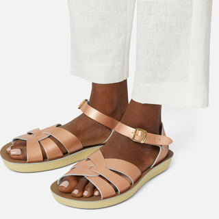 Swimmer Rose Gold Womens Sandal - Women's Ankle Strap Sandals - Salt-Water Sandals Asia