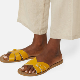 Classic Slide Mustard Womens Sandal - Women's Slider Sandals - Salt-Water Sandals Asia