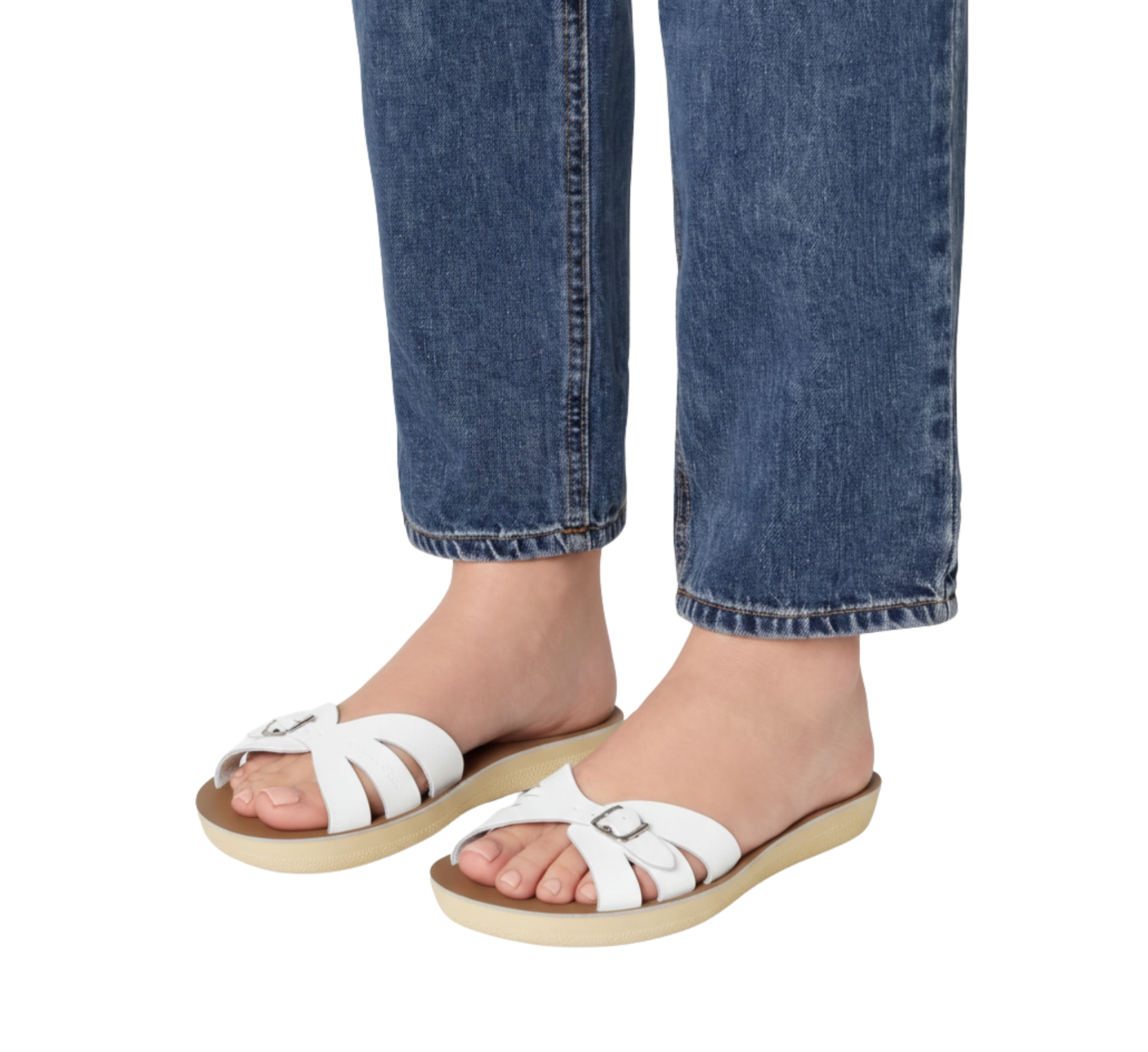 Boardwalk Slide White Womens Sandal - Salt-Water Sandals Asia