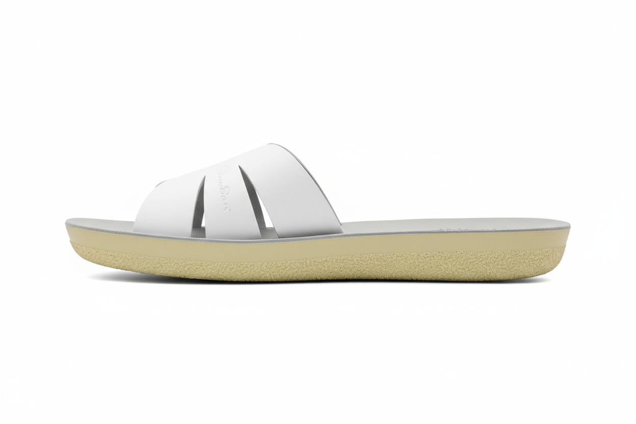 Boardwalk Slide White Womens Sandal - Salt-Water Sandals Asia