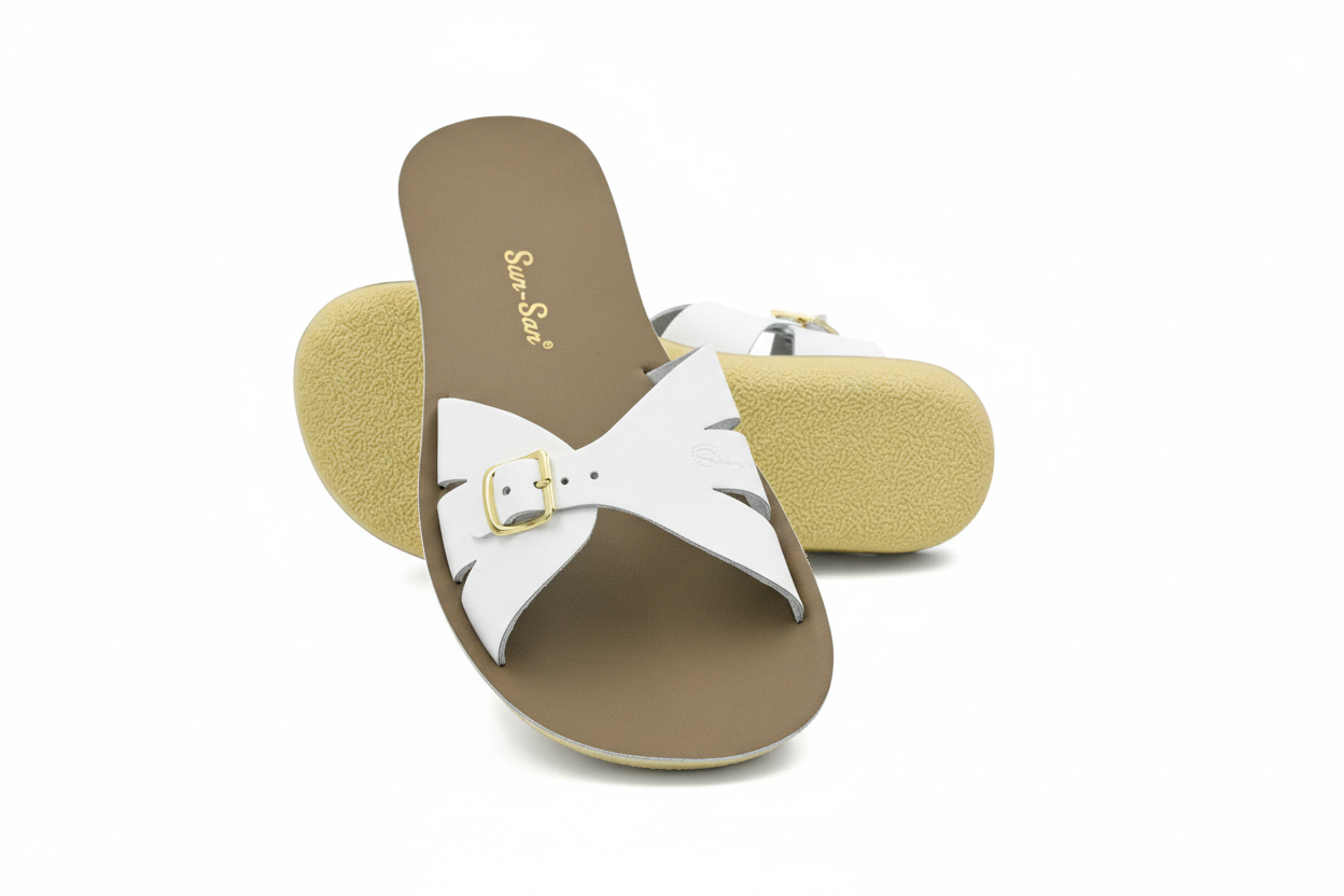 Boardwalk Slide White Womens Sandal - Salt-Water Sandals Asia